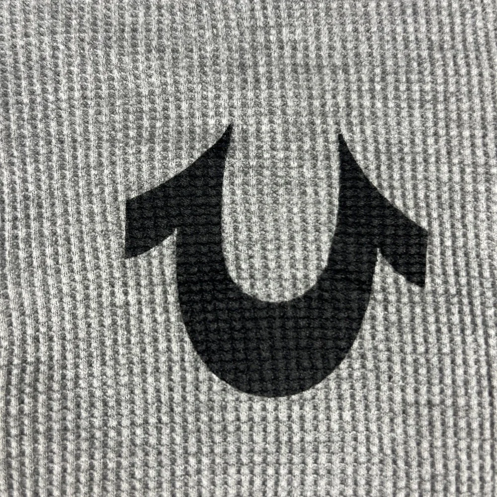 True Religion Hoodie Men's‎ Medium Gray Full Zip Sweatshirt
